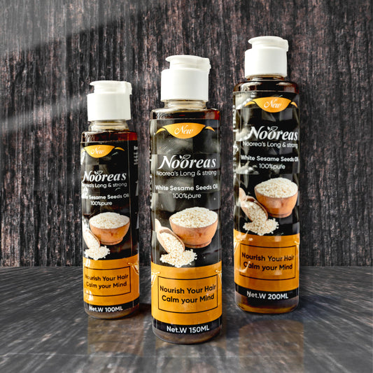 Nooreas long & strong white sesame seeds hair oil
